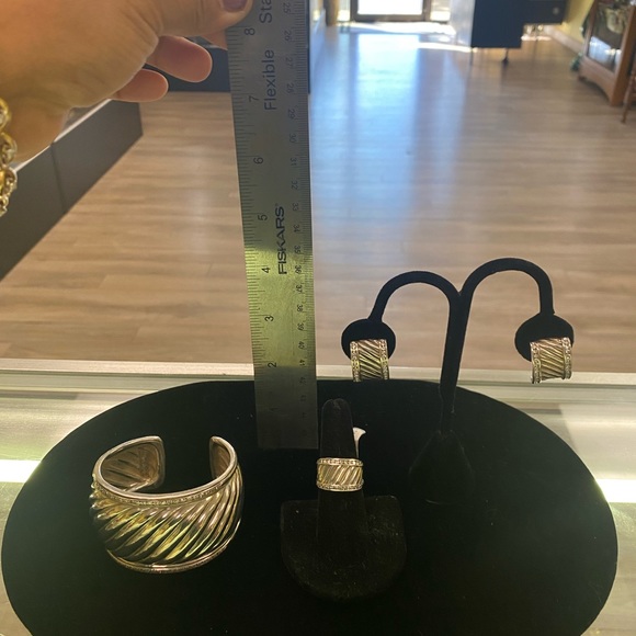 David Yurman Diamond & Sterling Silver Jewelry Set - Picture 8 of 9